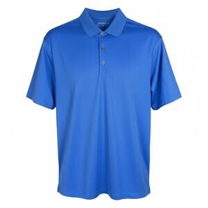 Men's Nike Golf Dri-Fit Royal Blue Arm Swoosh Logo Polo Shirt - Size L